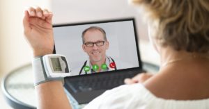 doctor on video call